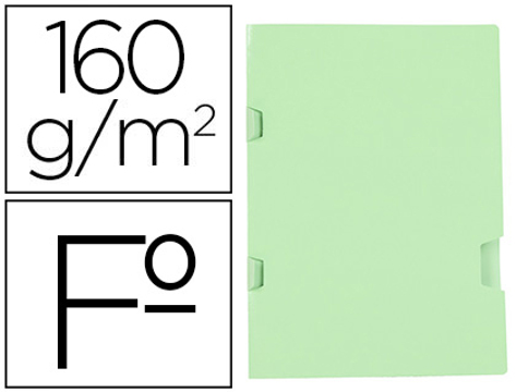 Classificador Folio Verde 3 Pestanas Plastificada 160 gr