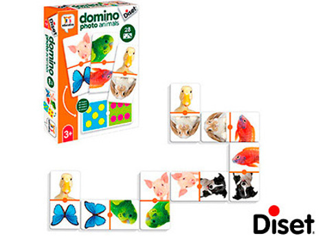 Jogo Diset Educativo Domino Photo Animals