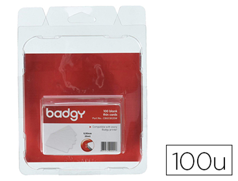 Cartão Pvc para Impressora Badgy Espessura 0,76 mm Pack de 100 Unidades