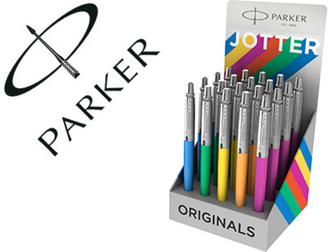 Esferográfica Parker Jotter Plastic Original Expositor de 20 Unidades Cores Sortidas