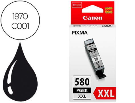 Tinteiro Canon 580 XXL Pixma tr8550 / ts6250 / ts8250 / ts9150 / ts9550 Negro 600 Pag