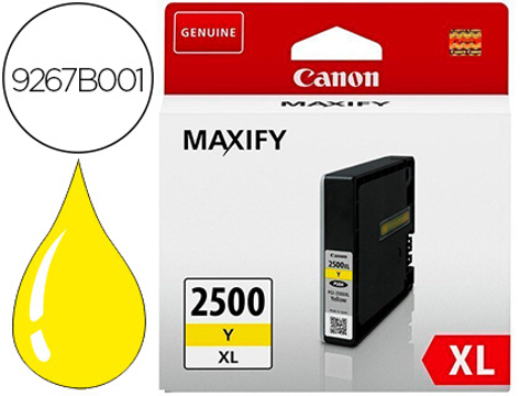 Tinteiro Canon Pgi 2500 XL Maxify ib4050 / mb5050 / mb5150 / mb5155 / mb5350 / mb5450 Amarelo 1520 Páginas