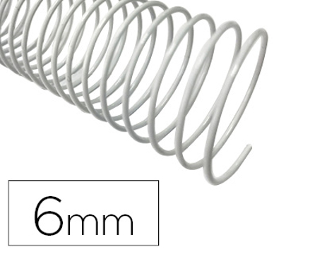 Espiral Q-connect Metálica Branco 64 5:1 6 mm 1 mm Caixa de 200 Unidades