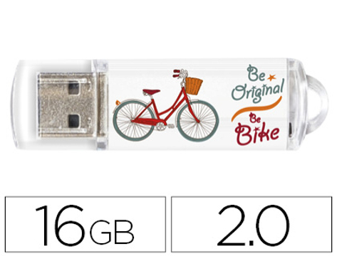 PenDrive Techonetech Flash Drive 16 GB 2.0 Be Bike