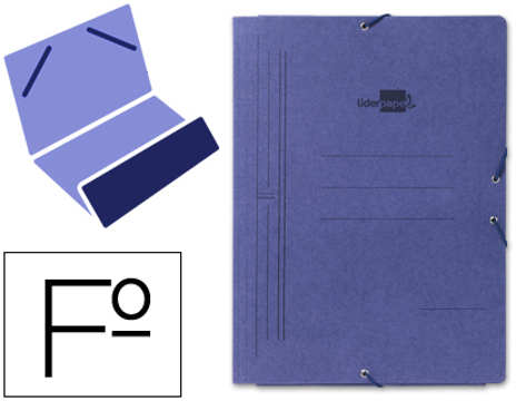 Pasta de Elásticos Folio com Bolsa Azul