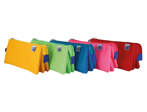 Bolso Escolar Oxford Portatodo Kangoo Kids Triple Colores Surtidos 220x80x100 mm