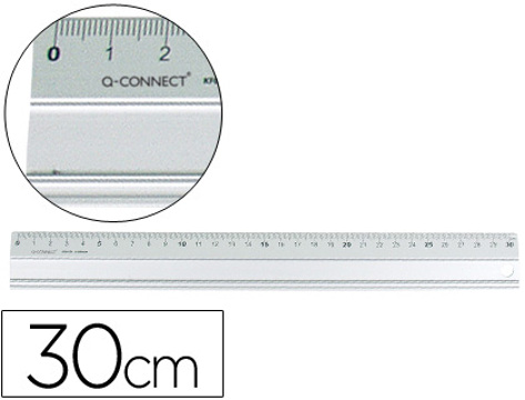 Regua Metálica Alumínio Q-connect 30 cm