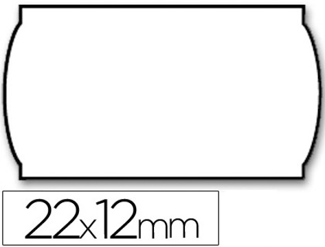 Rolo de Etiquetas Adesivas Meto Onduladas 22 X 12 mm Lisa Removível Rolo 1500
