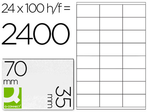 Etiquetas Adesivas Q-connect Din A4 70 X 35 mm