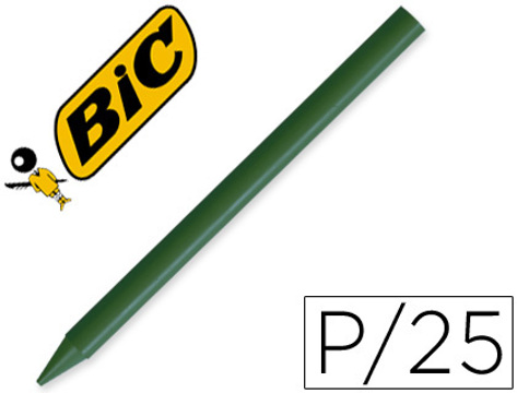 Lápis de Cera Unicolor com 25 Lápis Verde-escuro