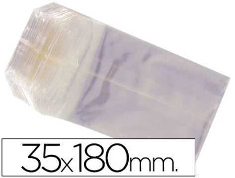 Saco Celofane 35x180mm Pack 100