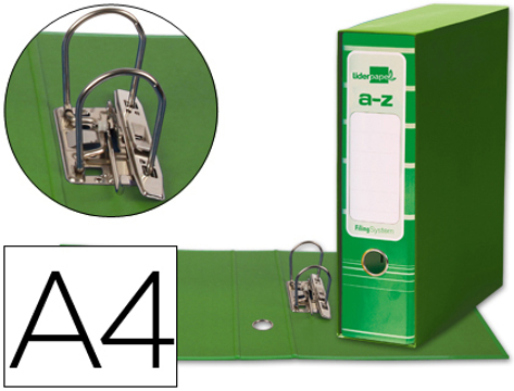 Pasta de Arquivo de Alavanca Filing System Cartão Forrado Din A4 com Caixa Verde