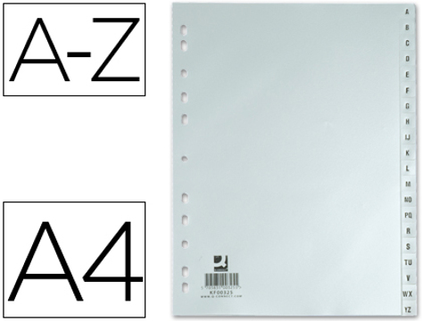 Separador Q-connect Alfabeticos A-Z de Plástico Din A4
