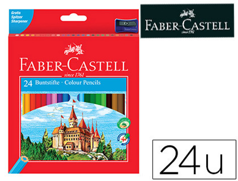 Lápis de Cores Faber-castell C/ 24 Cores Hexagonal Madeira Reflorestada