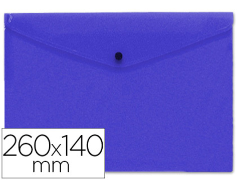 Bolsa Porta Documentos com Fecho de Mola Formato 26x14 cm Cor Azul