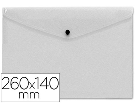 Bolsa Porta Documentos com Fecho de Mola Formato 26x14 cm Cor Transparente