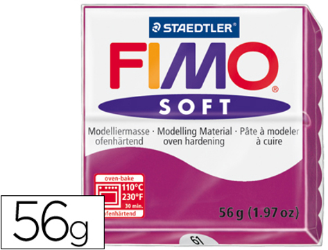 Pasta para Modelar Staedtler Fimo Soft 56 gr Cor Purpura