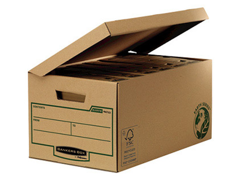Caixa para Arquivo Definitivo Fellowes em Cartão Reciclado Capacidade 6 Caixas de Arquivo 80 mm 293x390x560 mm