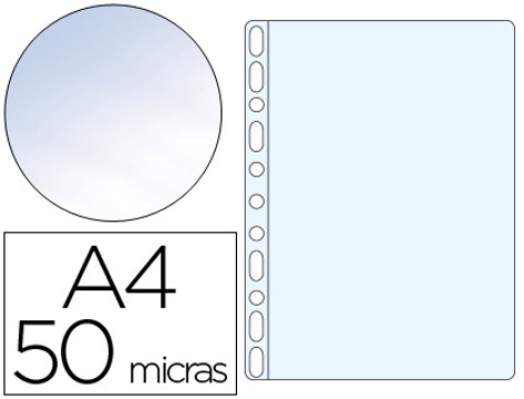 Saca Catalogo Q-connect Din A4 50 Microns Cristal Bolsa de 100 Unidades