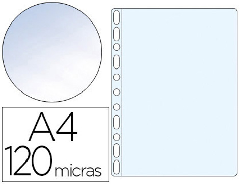 Bolsa Catálogo Q-connect Folio 120 Microns Cristal Caixa de 100 Unidades