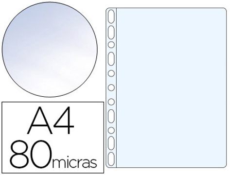 Saca Catalogo Q-connect Din A4 80 Microns Cristal Caixa de 100 Unidades