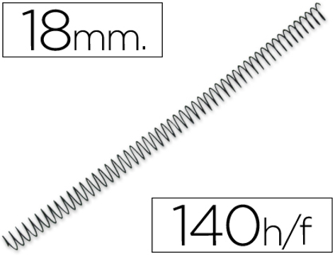 Espiral Q-connect Metálica 56 4:1 18mm 1,2mm Caixa de 100 Unidades