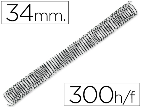 Espiral Q-connect Metálica 64 5:1 34mm 1,2mm Caixa de 25 Unidades
