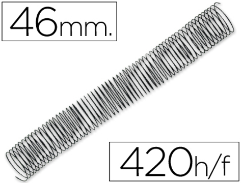 Espiral Q-connect Metálica 64 5:1 46mm 1,2mm Caixa de 25 Unidades