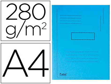 Classificador Exacompta Cartolina Reciclada Din A4 Azul 280gr com 2 Abas Interior