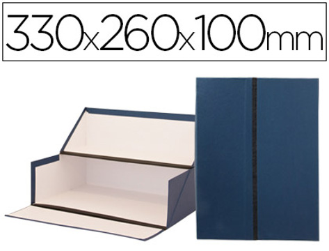 Caixas de Arquivo Frances Azul Medidas 330x260x100 mm