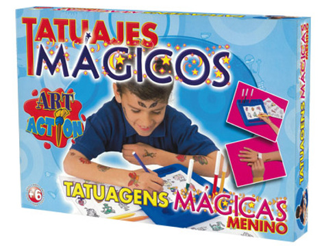 Jogo de Mesa Falomir Tatuajgens Magicas Infantil