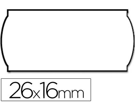 Etiquetas Meto Onduladas 26 X 16 mm Branca Ade. 1 Rolo de 1200 Etiquetas Troqueladas (p+t) para Etiquetadora Tovel