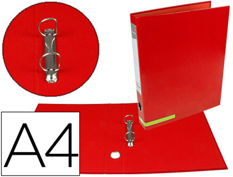Pasta de Arquivo Color System Cartão Forrado Din A4 2 Argolas 25 mm Mistos Lombada de 40 mm sem Caixa Vermelha