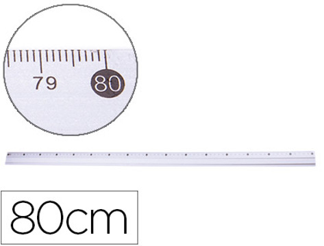 Regua Metálica Q-connect Alumínio 80 cm