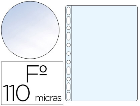 Bolsa Catálogo Q-connect Folio Pvc 110 Microns Cristal Caixa de 100 Unidades