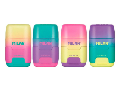 Afia Milan Compact Sunset Plástico 2 Usos Con Goma de Borrar Colores Surtidos