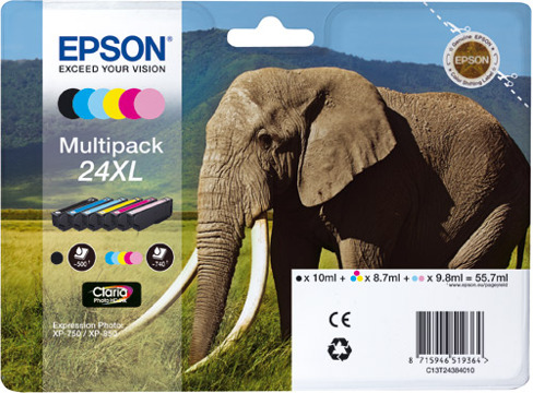 Tinteiro Epson Pack 6 Cores 24XL