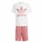 Conjunto Desportivo para Crianças Adidas Trifolio Branco 4-5 Anos