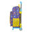 Mochila Escolar com Rodas Superthings Guardians Of Kazoom Roxo Amarelo (27 X 33 X 10 cm)