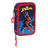 Estojo Duplo Spider-man Neon Azul Marinho 12.5 X 19.5 X 4 cm (28 Peças)