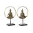 Figura Decorativa Dkd Home Decor Metal Buda Resina (26 X 11 X 40 cm) (2 Pcs)