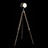 Luminária de Chão Dkd Home Decor Metal Madeira Prata Marrom Claro Tripé (66 X 66 X 142 cm)