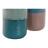 Vaso Dkd Home Decor Azul Verde Porcelana Boho (2 Pcs) (11 X 11 X 30 cm)