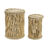 Conjunto de Cestos Dkd Home Decor Natural Corda Bambu (44 X 44 X 60 cm) (2 Peças)