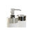 Conjunto de Banho Dkd Home Decor Prateado Alumínio Branco Ps (6,6 X 6,6 X 16,2 cm)