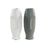Vaso Dkd Home Decor Cerâmica Cinzento Branco (11 X 11 X 26.8 cm) (2 Pcs)