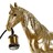Lâmpada de Mesa Dkd Home Decor Resina 25W 220 V Dourado Cavalo (59.5 X 16.5 X 47 cm)