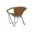 Cadeira de Sala de Jantar Dkd Home Decor Preto Metal Pele Marrom Claro Vintage (81 X 67 X 71 cm)