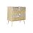 Cómoda Dkd Home Decor Abeto Natural Dourado Metal Moderno (80 X 40 X 87,5 cm)