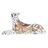 Figura Decorativa Dkd Home Decor Laranja Branco Leopardo Resina (24 X 10 X 12 cm)